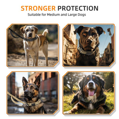 Tactical Airtag Dog Collar, 100% Waterproof Integrated Apple Air Tag Dog Collars with Hard PC Airtag Holder, Adjustable Military Collar with Handle, GPS Dog Collar for Medium Large Dogs